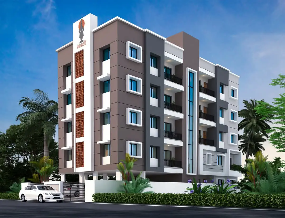 Featured Project: Contemporary house exterior rendering with landscaping